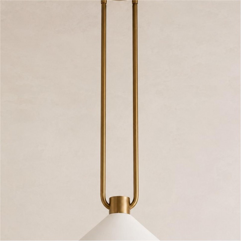 Serenoa Modern Industrial Double-Rod Metal Cone Pendant Light