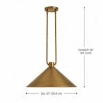 Serenoa Retro Double-Rod Metal Cone Pendant Light