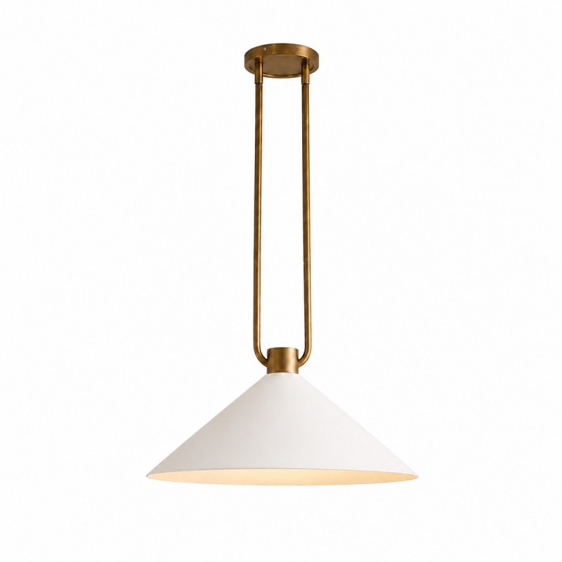 Serenoa Retro Double-Rod Metal Cone Pendant Light