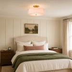 Idalie Mid-Century Modern Glass Drum Semi Flush Mount Ceiling Light