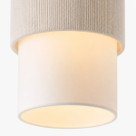 Corin Scandinavian Linen Cylinder Wall Sconce
