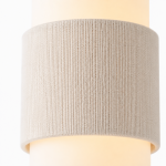 Corin Scandinavian Linen Cylinder Wall Sconce
