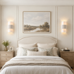 Corin Scandinavian Linen Cylinder Wall Sconce