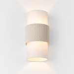Corin Scandinavian Linen Cylinder Wall Sconce