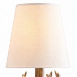 Sylvan Traditional Botanical Brass-Tone Fabric Shade Wall Sconce