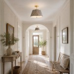 Celestine French Country Pleated Fabric Semi-Flush Ceiling Light
