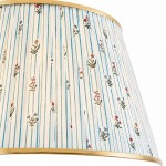 Celestine French Country Pleated Fabric Semi-Flush Ceiling Light