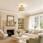 Celestine French Country Pleated Fabric Semi-Flush Ceiling Light