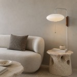 Everett Wabi Sabi Fabric Ribbed Shade Plug In Wall Sconce