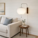 Everett Wabi Sabi Fabric Ribbed Shade Plug In Wall Sconce