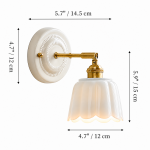 Lior Vintage Scalloped Ceramic Wall Sconce