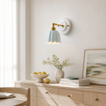 Lior Vintage Scalloped Ceramic Wall Sconce