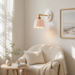 Lior Vintage Scalloped Ceramic Wall Sconce