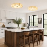 Colette Modern LED Round Alabaster Ceiling Light