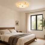 Colette Modern LED Round Alabaster Ceiling Light
