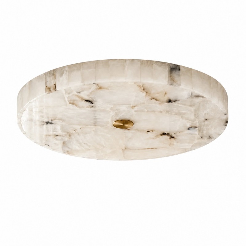 Colette Modern LED Round Alabaster Ceiling Light