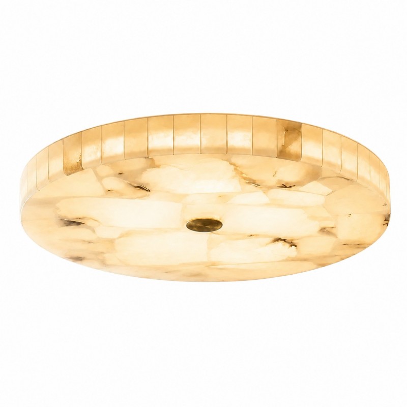 Colette Modern LED Round Alabaster Ceiling Light
