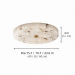 Colette Modern LED Round Alabaster Ceiling Light