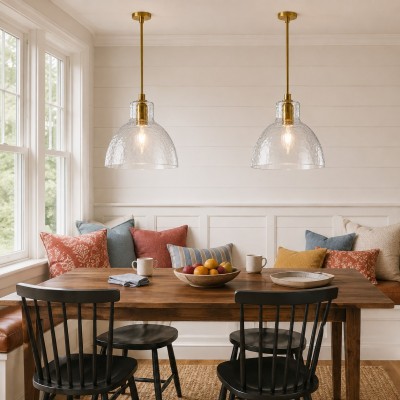 Keen Farmhouse Glass Dome Pendant Light