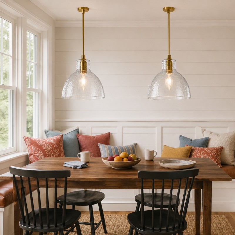Keen Farmhouse Glass Dome Pendant Light