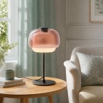 Xyndrae Modern Nordic Double-Layered Tinted Glass Table Lamp