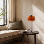 Xyndrae Modern Nordic Double-Layered Tinted Glass Table Lamp