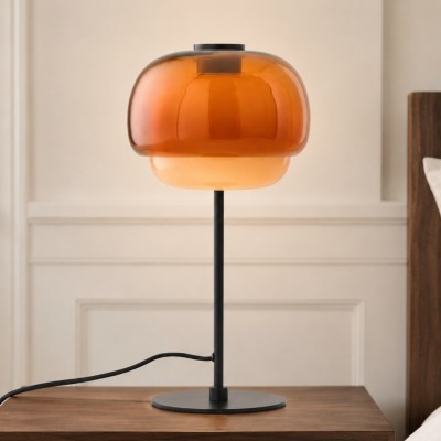 Xyndrae Modern Nordic Double-Layered Tinted Glass Table Lamp