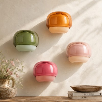 Norman Modern Colorful Layered Glass Wall Light