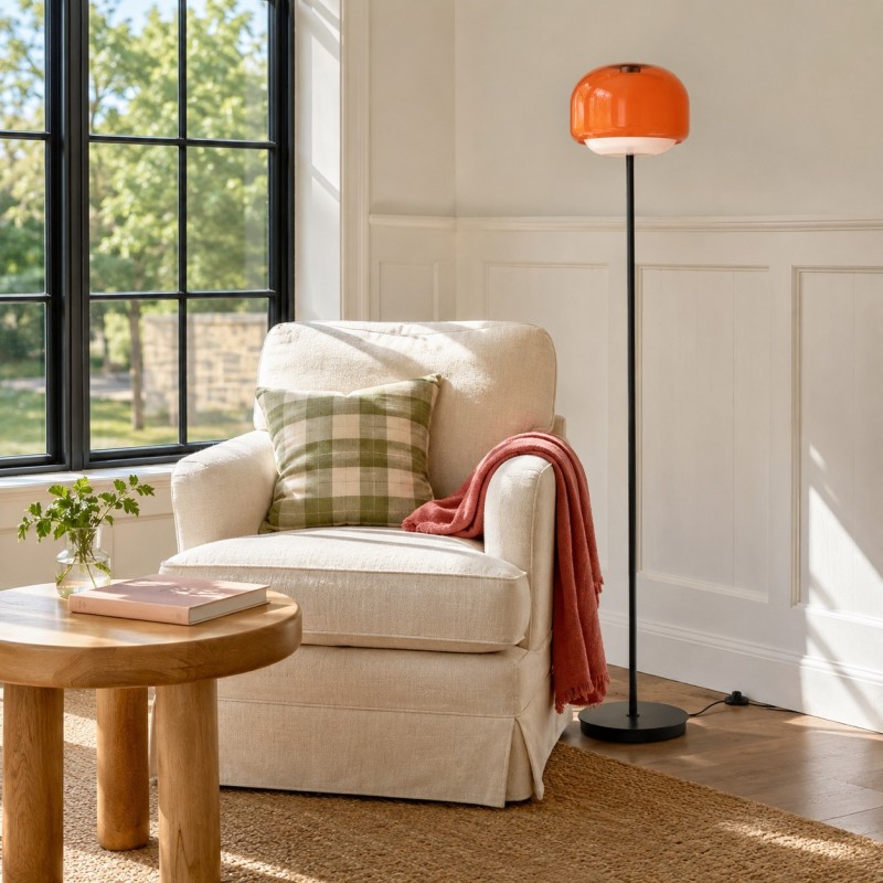Eulalie Nordic Artistic Round Glass Floor Lamp