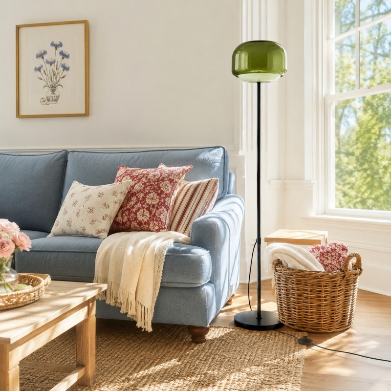 Eulalie Nordic Artistic Round Glass Floor Lamp