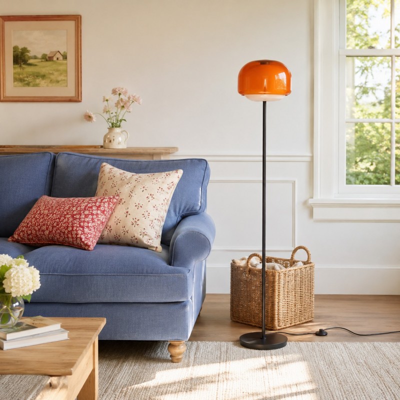 Eulalie Nordic Artistic Round Glass Floor Lamp