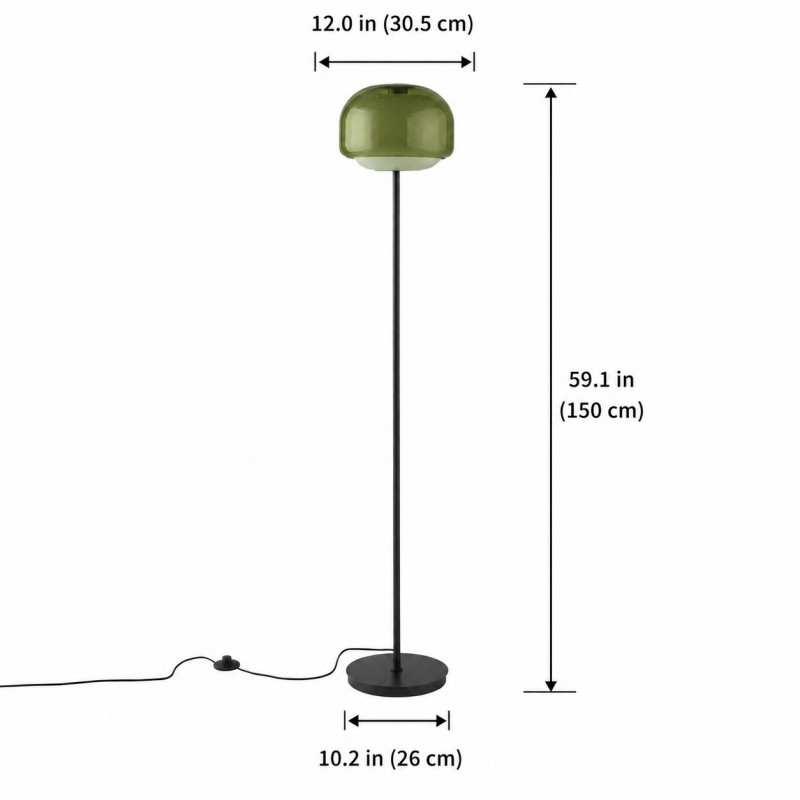 Eulalie Nordic Artistic Round Glass Floor Lamp