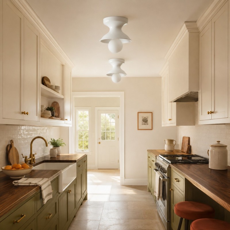 Lunavel Modern Ceramic Mount Ceiling Light Fixture