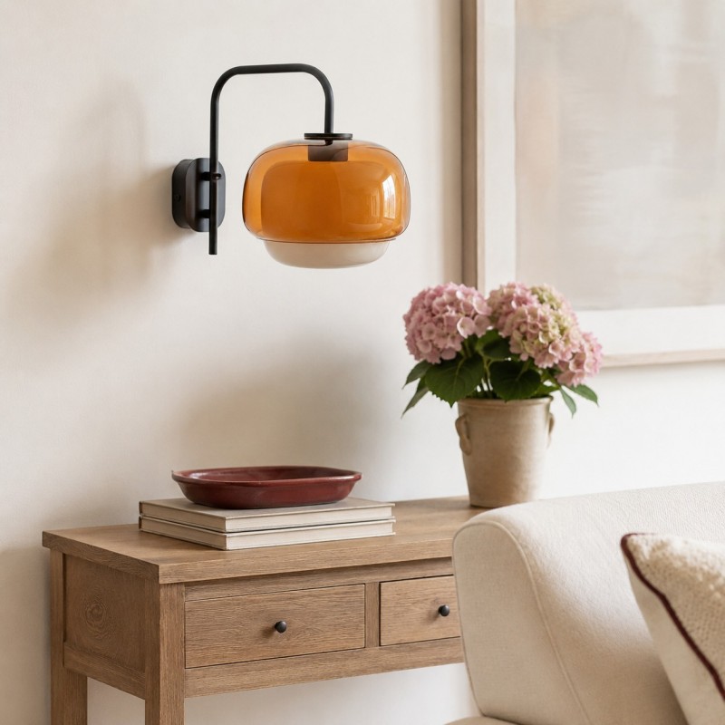 Jovynth Nordic Colorful Double-Layered Glass Wall Sconce