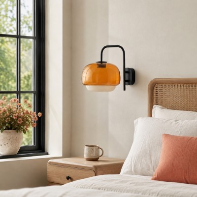 Jovynth Nordic Colorful Double-Layered Glass Wall Sconce