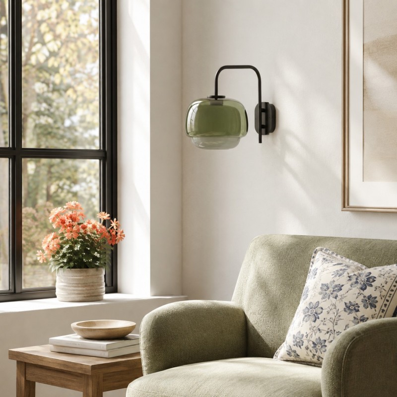Jovynth Nordic Colorful Double-Layered Glass Wall Sconce