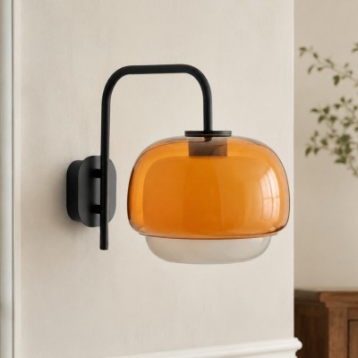 Jovynth Nordic Colorful Double-Layered Glass Wall Sconce