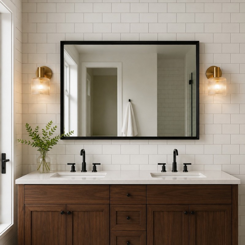Caris Modern Brass Cylinder Glass Wall Sconce
