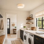 Toren Modern Linen Fabric Drum Flush Mount Ceiling Light