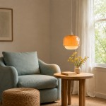 Vexlynn Scandinavian Round Dual-Layer Tinted Glass Pendant Light