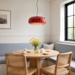 Vexlynn Scandinavian Round Dual-Layer Tinted Glass Pendant Light