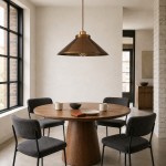 Galilea Retro Antique Brass Cone Shade Pendant Light