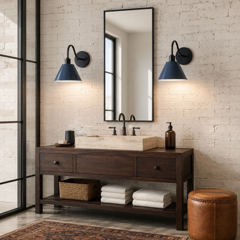 Ferm Minimalist Industrial Tapered Sconce