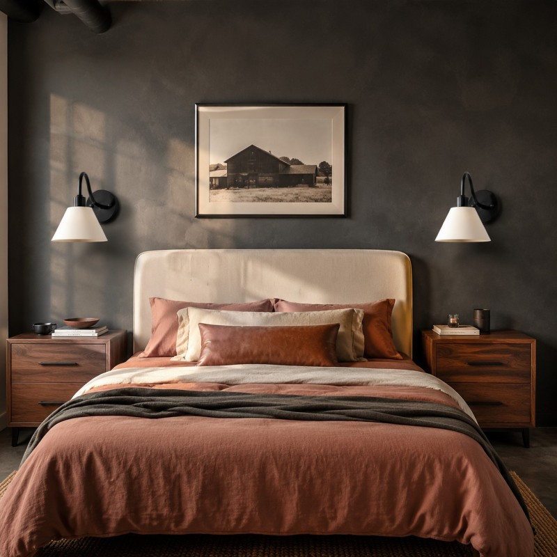 Ferm Minimalist Industrial Tapered Sconce