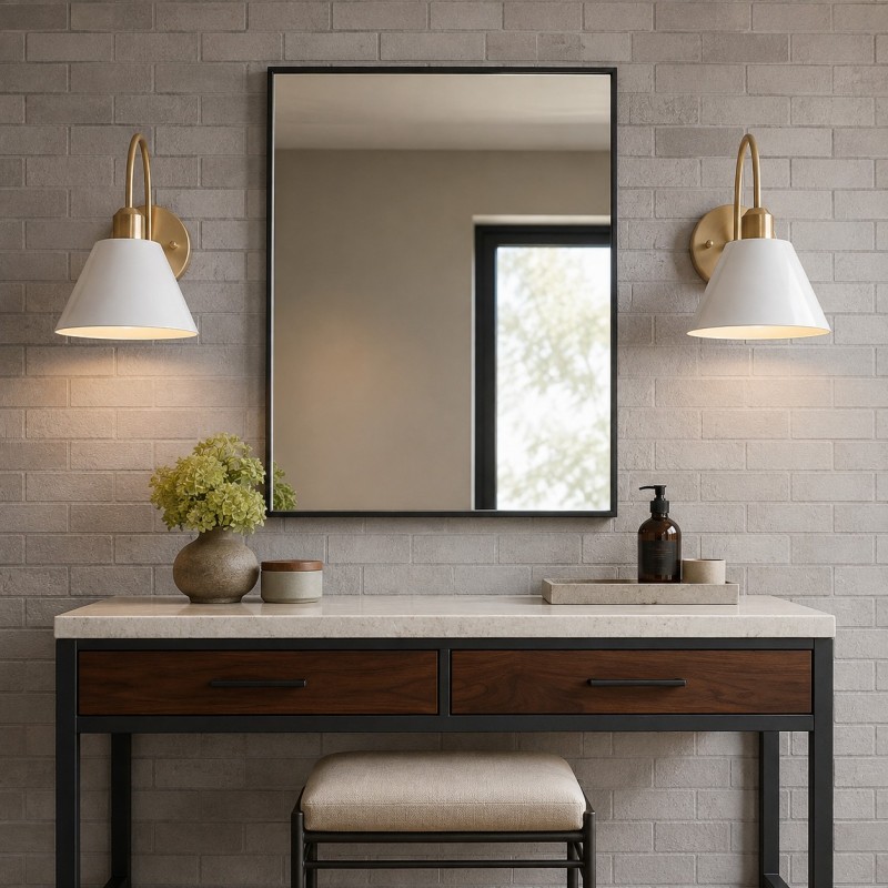 Ferm Minimalist Industrial Tapered Sconce
