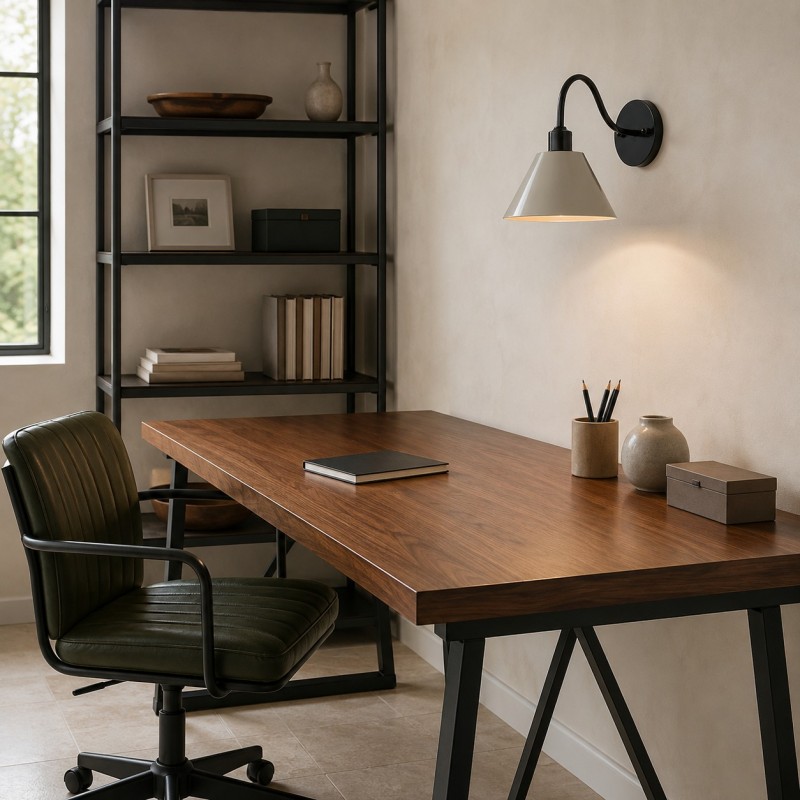 Ferm Minimalist Industrial Tapered Sconce