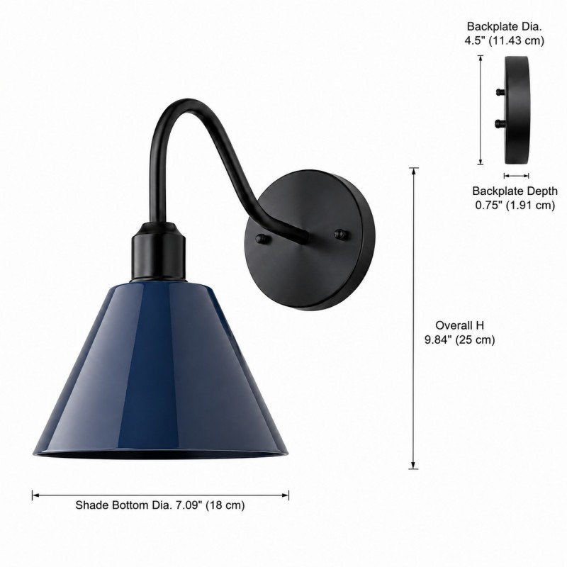 Ferm Minimalist Industrial Tapered Sconce