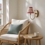 Orphelyx French Brass Fabric Shade Sconce Light