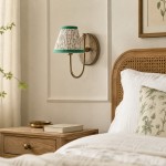 Orphelyx French Brass Fabric Shade Sconce Light