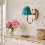 Orphelyx French Brass Fabric Shade Sconce Light